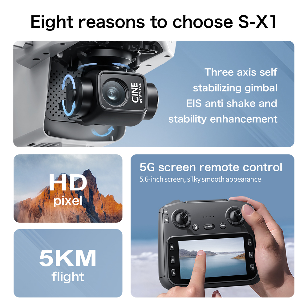 Dron GPS S-X1 Original con Cám - Drone Gimbal 3 Axis reseña y precio